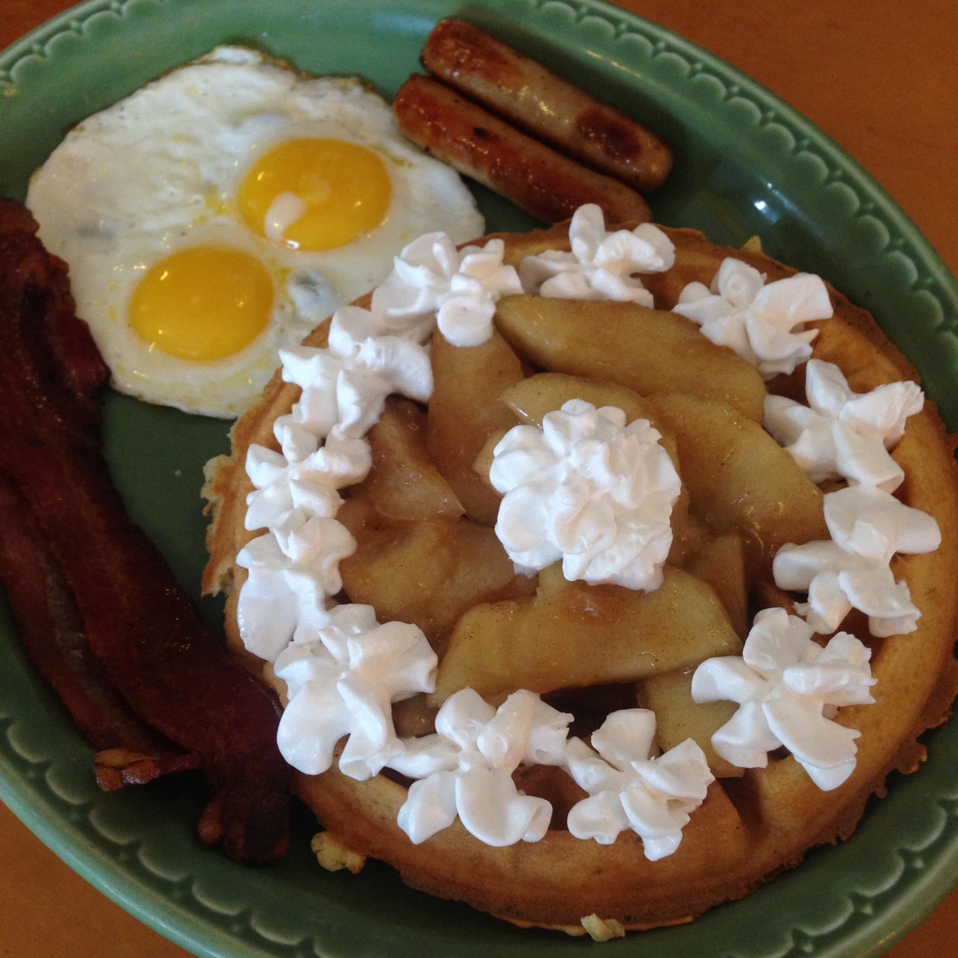 Belgian Waffle Caramelized Apple Full House