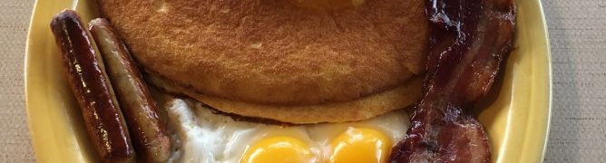 Corn Cakes Full House with Pineapple Compote