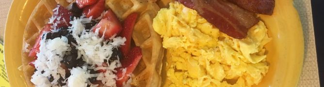 Blueberry & Strawberry Coconut Waffle Full House